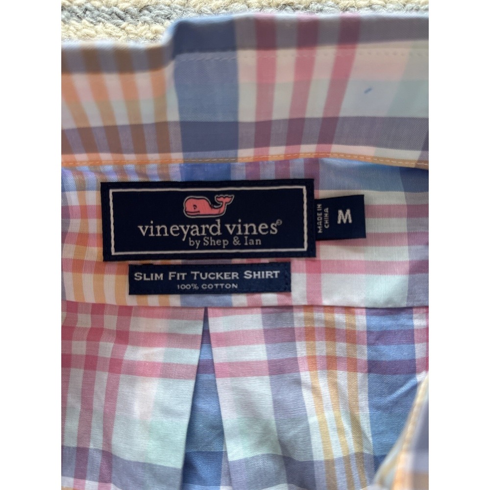 Vineyard Vines Slim Fit Tucker Shirt - Multicolor Plaid - Medium - Picture 5 of 7
